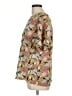 Caviar 100% Polyester Tropical Gold Short Sleeve Blouse Size L - photo 5