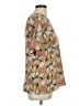 Caviar 100% Polyester Tropical Gold Short Sleeve Blouse Size L - photo 4