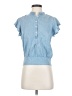 FRAME Blue Short Sleeve Blouse Size XS - photo 1