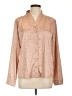 Shein 100% Polyester Polka Dots Tan Long Sleeve Blouse Size L - photo 1