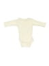 Gerber 100% Cotton Solid Ivory Long Sleeve Onesie Size 3-6 mo - photo 2