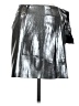 Eight Paris Metallic Silver Faux Leather Skirt Size S - photo 2