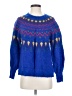 Time and Tru Chevron-herringbone Blue Pullover Sweater Size S - photo 1