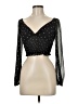 Princess Polly 100% Polyester Black 3/4 Sleeve Blouse Size 6 - photo 1