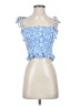 Lost + Wander 100% Rayon Blue Sleeveless Blouse Size S - photo 1
