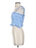 Lost + Wander 100% Rayon Blue Sleeveless Blouse Size S - photo 5