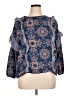 True Craft Blue 3/4 Sleeve Blouse Size XL - photo 1