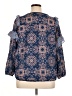True Craft Blue 3/4 Sleeve Blouse Size XL - photo 2