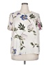 Moon Floral Ivory Short Sleeve Blouse Size 2X - photo 1