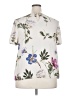 Moon Floral Ivory Short Sleeve Blouse Size 2X - photo 2