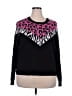 Bar III Animal Print Black Pullover Sweater Size XXL - photo 1