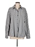 Topshop Houndstooth Gray Long Sleeve Blouse Size 6 - photo 1