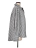 Topshop Houndstooth Gray Long Sleeve Blouse Size 6 - photo 4