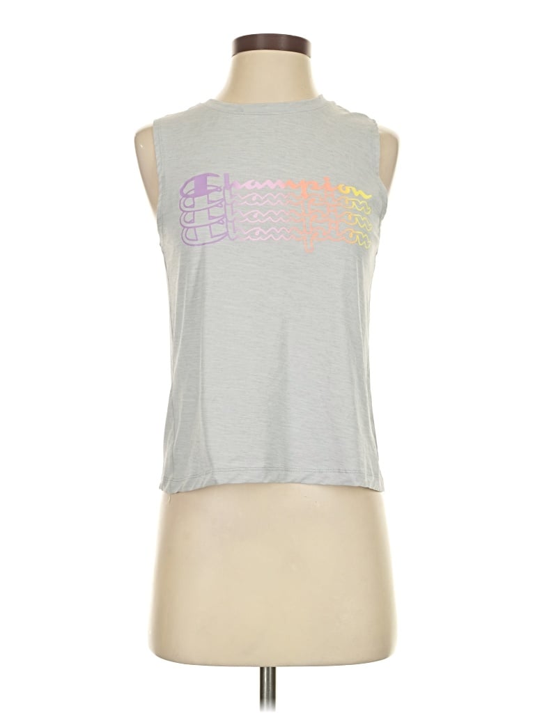 Pre-owned Champion Sleeveless T-shirt In Gray