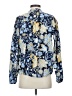 Elan Floral Blue Long Sleeve Blouse Size S - photo 2