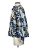 Elan Floral Blue Long Sleeve Blouse Size S - photo 5