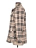 O'Neill 100% Polyester Plaid Tan Long Sleeve Blouse Size L - photo 5