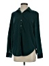 Gap 100% Polyester Solid Teal Long Sleeve Blouse Size XS - photo 1