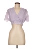 Nau 100% Polyester Purple Short Sleeve Blouse Size L - photo 1
