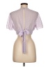Nau 100% Polyester Purple Short Sleeve Blouse Size L - photo 2
