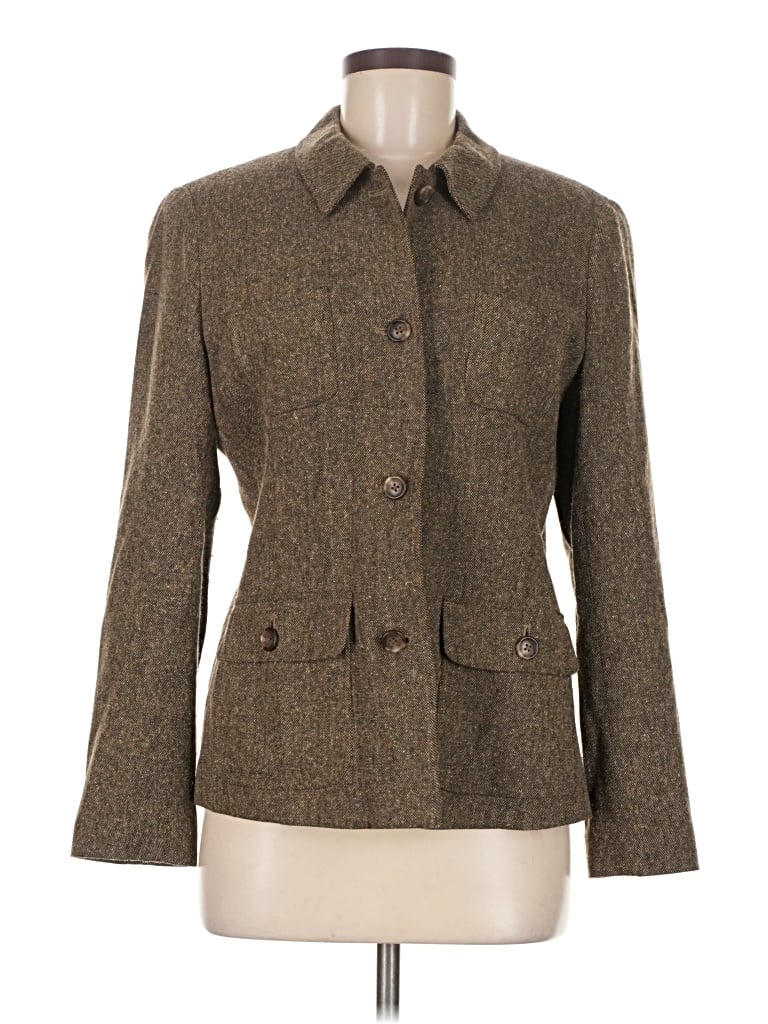 Pre-owned Lands' End Coat In Brown