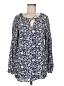 Garnet Hill Blue Long Sleeve Blouse Size M - photo 1