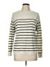 Neiman Marcus Stripes Ivory Pullover Sweater Size L - photo 1