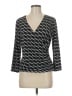 AK Anne Klein 100% Polyester Black 3/4 Sleeve Top Size M - photo 1