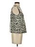 Line & Dot Gray Sleeveless Top Size S - photo 4