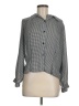 Worthington 100% Polyester Houndstooth Gray Long Sleeve Blouse Size 6 - photo 1