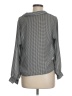 Worthington 100% Polyester Houndstooth Gray Long Sleeve Blouse Size 6 - photo 2