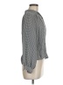 Worthington 100% Polyester Houndstooth Gray Long Sleeve Blouse Size 6 - photo 4