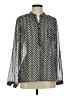 Alice Blue 100% Polyester Silver Long Sleeve Blouse Size M - photo 1
