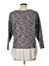 Ann Taylor LOFT Tweed Gray Purple Pullover Sweater Size L - photo 2