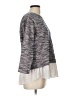 Ann Taylor LOFT Tweed Gray Purple Pullover Sweater Size L - photo 4