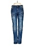 Lucky & Blessed Graphic Blue Jeans Size 2 - photo 1