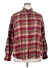 Lands' End 100% Baumwolle Plaid Red Long Sleeve Button-Down Shirt Size XXL - photo 1