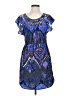 5/48 100% Polyester Print Blue Casual Dress Size S - photo 1