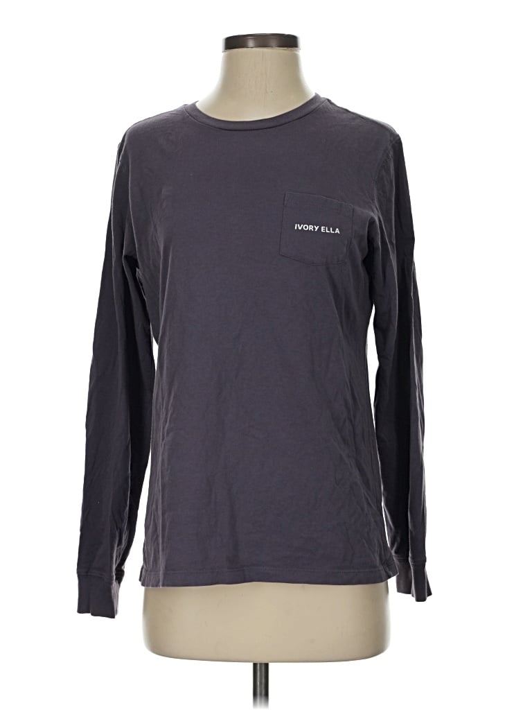 Pre-owned Ivory Ella Long Sleeve T-shirt In Gray