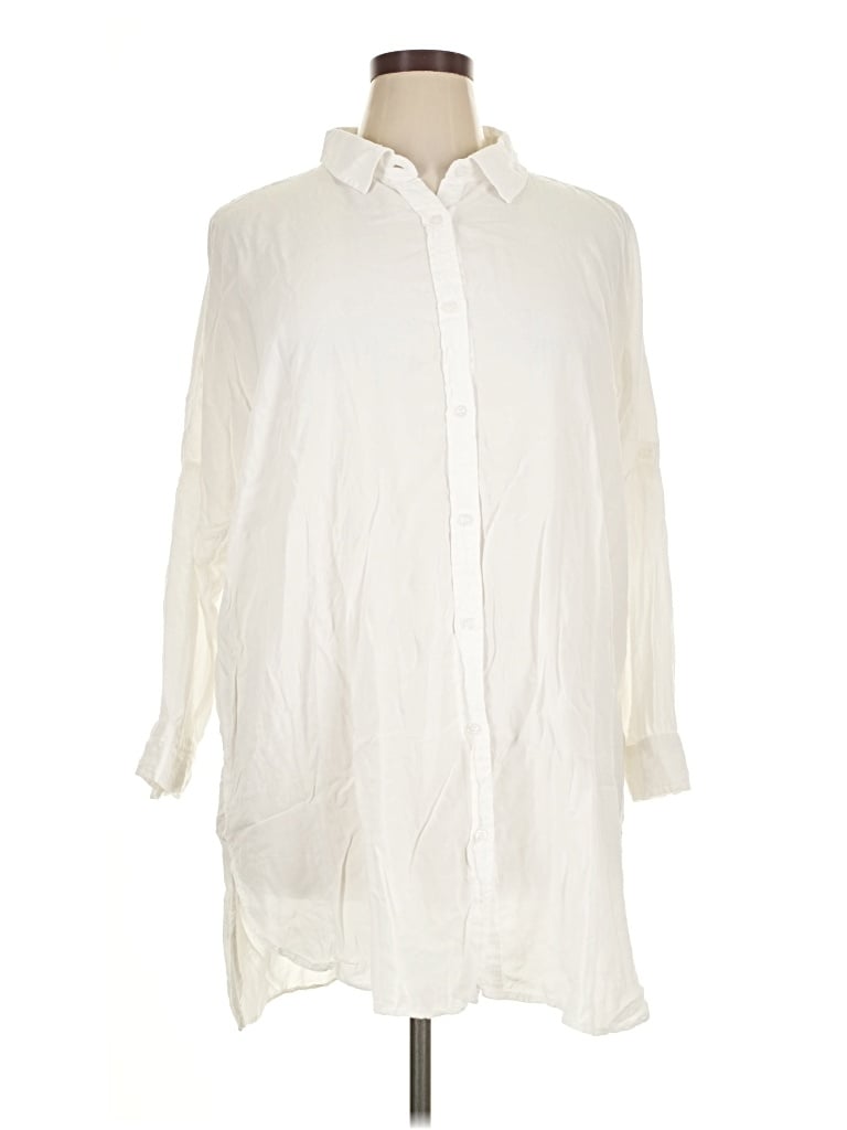 Pre-owned Lands' End Casual Dress In Ivory