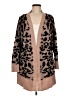 Debut 100% Viscose Animal Print Brown Cardigan Size L - photo 1