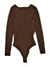 Haute Monde 100% Polyester Brown Bodysuit Size L - photo 2