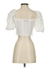 Shein 100% Cotton Ivory Short Sleeve Blouse Size 4 - photo 2