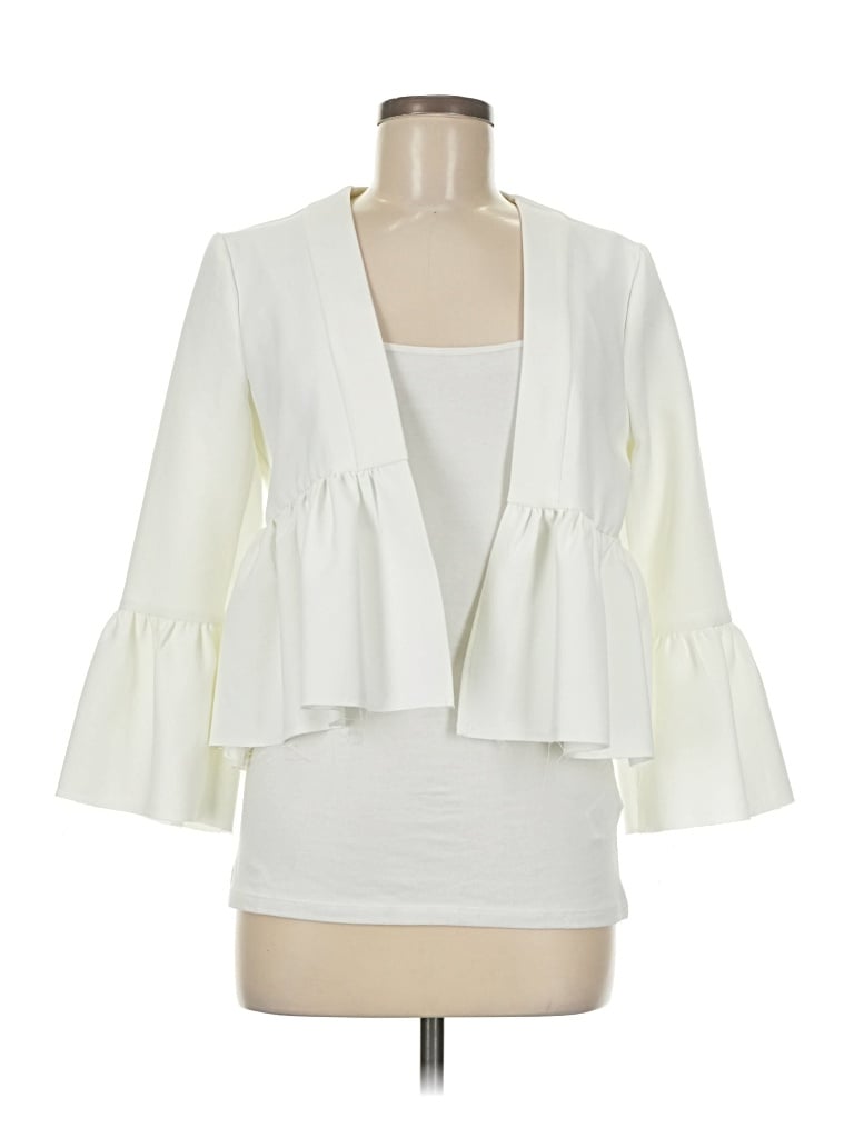 Pre-owned Topshop Blazer Jacket In White