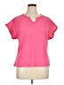 Unbranded 100% Polyester Pink Short Sleeve Blouse Size XL - photo 1