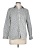 Chico's Stripes Gray Long Sleeve Button-Down Shirt Size Lg (2) - photo 1