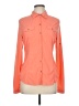 lucy Color Block Orange Long Sleeve Button-Down Shirt Size M - photo 1