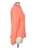 lucy Color Block Orange Long Sleeve Button-Down Shirt Size M - photo 4