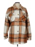 Shein 100% Polyester Plaid Brown Coat Size L - photo 1