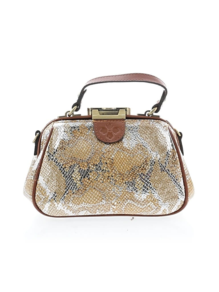 Pre-owned Patricia Nash Leather Satchel In Gold